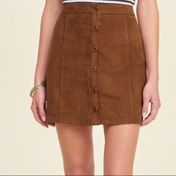 Hollister Co. brown suede mini skirt - Picture 2 of 3